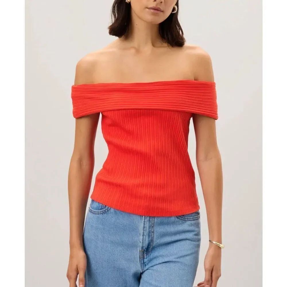 Madewell Ribbed Off The Shoulder Top